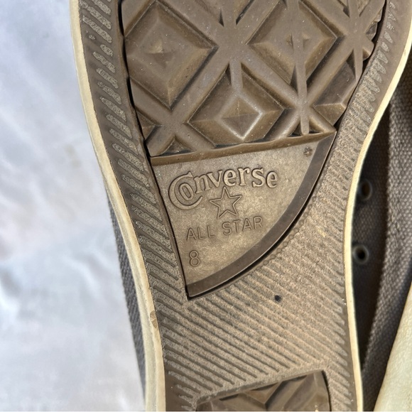 Converse Classic High-Top Canvas Sneakers in Gray with White Logo and Laces - Picture 10 of 10